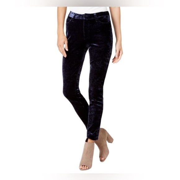 Joe’s‎ The Charlie High Rise Skinny Navy Blue Crushed Velvet Pants size 27 NWOT - Picture 1 of 11